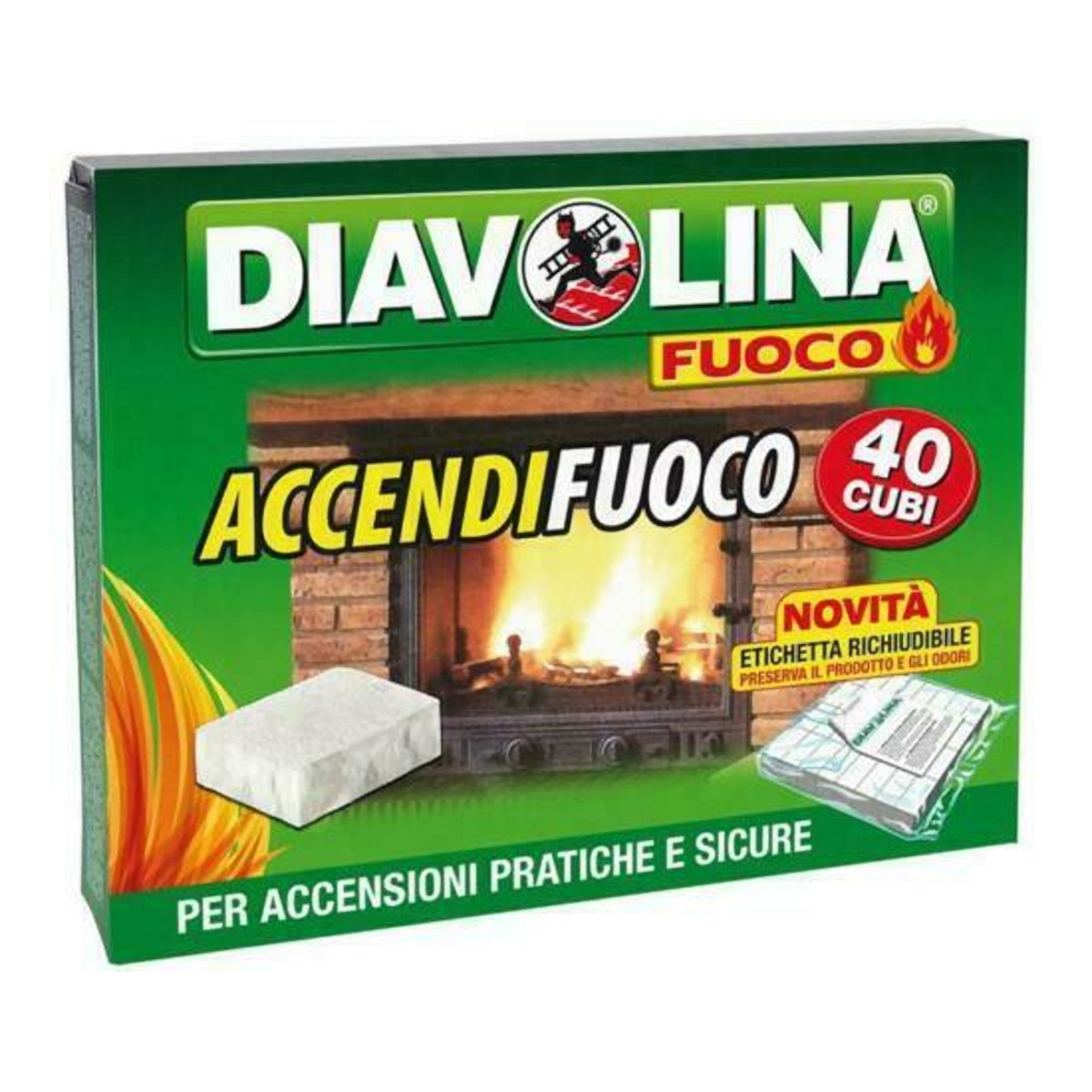 Accendifuoco DIAVOLINA 40 CUBI — La Ciau